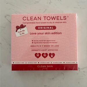 Clean Skin Club Clean Towels XL 10 Count Disposable Face Towels Original NWT